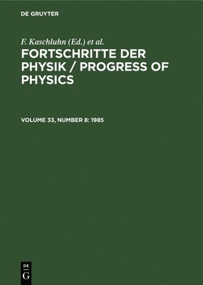F. Kaschluhn, A. Lösche, R. Ritschl, R Rompe - 1985, Inbunden