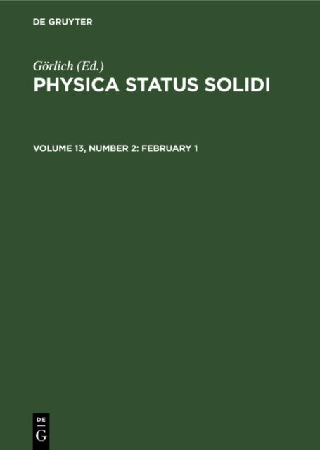 P. Gorlich, K. Muller, E Gutsche - February 1, E-bok