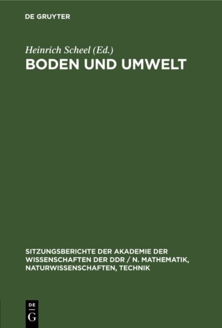 Heinrich Scheel - Boden und Umwelt, E-bok
