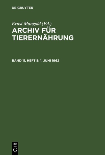 Ernst Mangold - 1. Juni 1962, E-bok