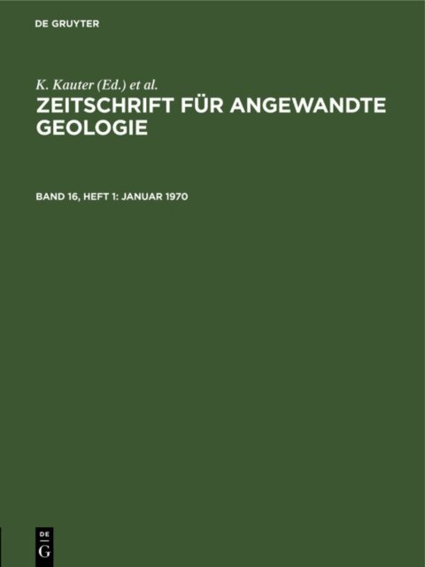 G. Tischendorf, F. Stammberger, K. Kauter - Januar 1970, E-bok