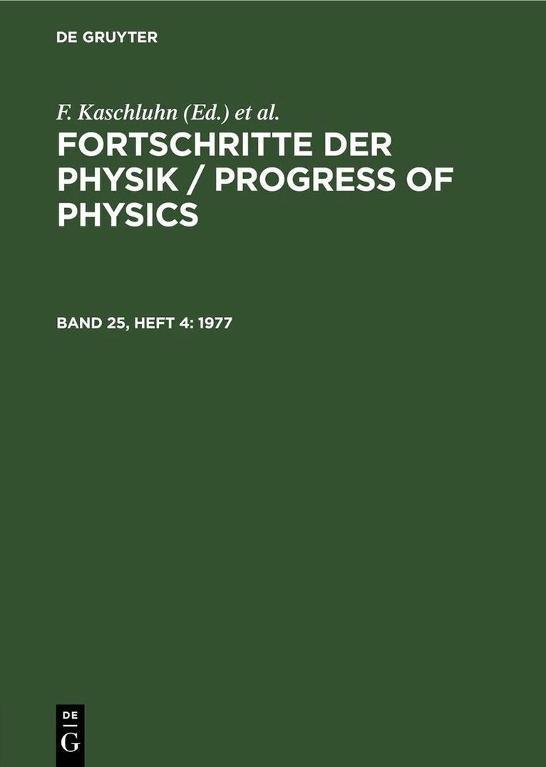 F. Kaschluhn, A. Lösche, R. Ritschl, R Rompe - 1977, Inbunden