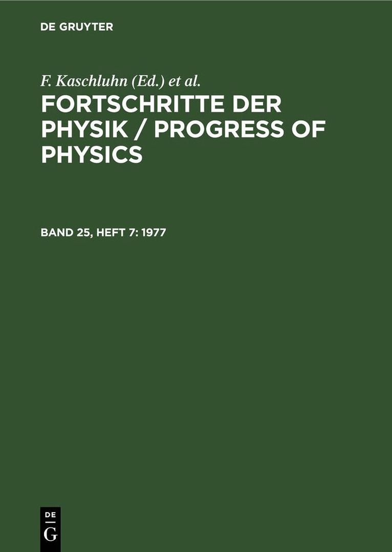 F. Kaschluhn, A. Lösche, R. Ritschl, R Rompe - 1977, Inbunden