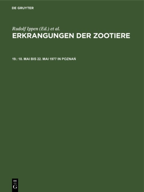 Hans-Dieter Schroder, Rudolf Ippen - 18. Mai bis 22. Mai 1977 in Poznan, E-bok