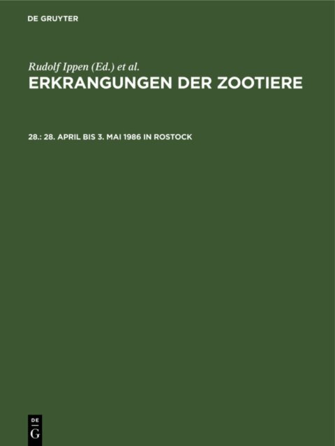 Hans-Dieter Schroder, Rudolf Ippen - 28. April bis 3. Mai 1986 in Rostock, E-bok