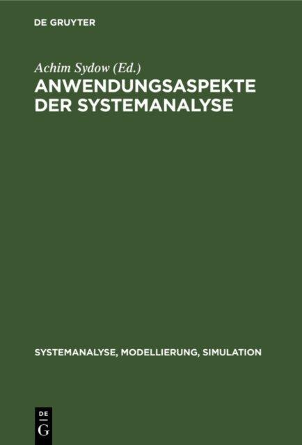 Achim Sydow - Anwendungsaspekte der Systemanalyse, E-bok