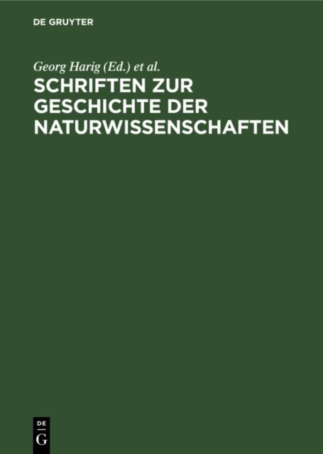 Gunter Wendel, Georg Harig - Schriften zur Geschichte der Naturwissenschaften, E-bok