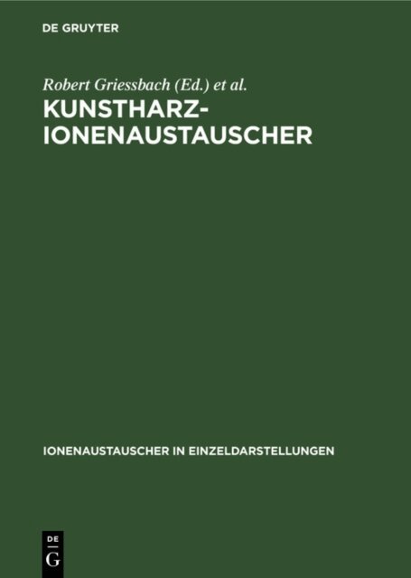 Hans Reuter - Kunstharz-Ionenaustauscher, E-bok