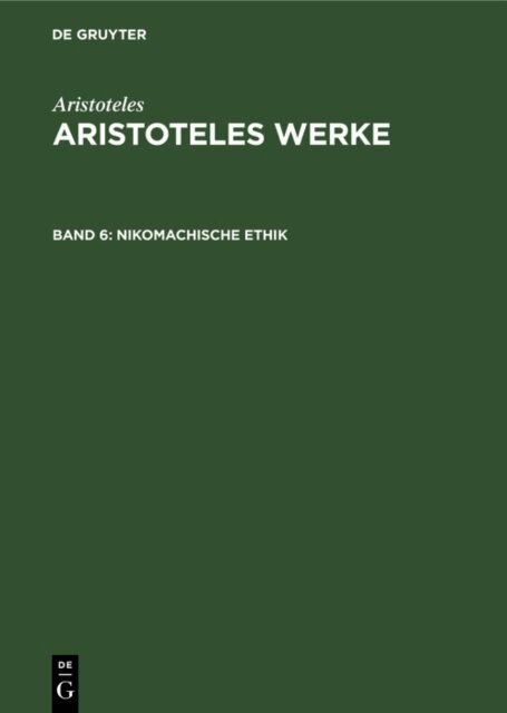 Franz Dirlmeier - Nikomachische Ethik, E-bok