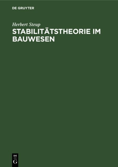 Herbert Steup - Stabilitatstheorie im Bauwesen, E-bok