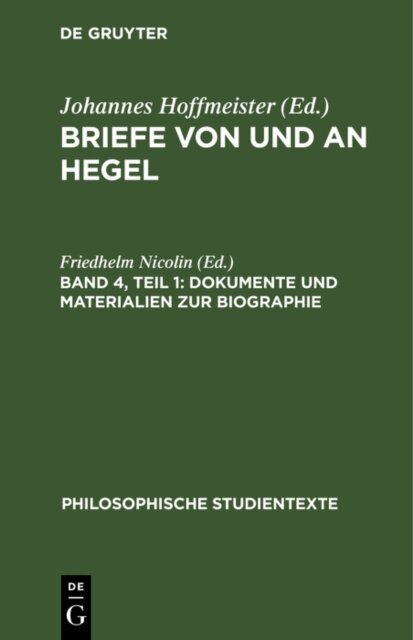 Friedhelm Nicolin - Dokumente und Materialien zur Biographie, E-bok