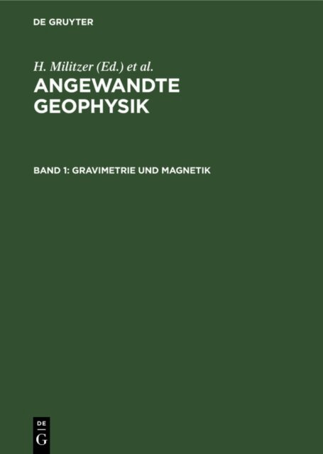F. Weber, H. Militzer - Gravimetrie und Magnetik, E-bok