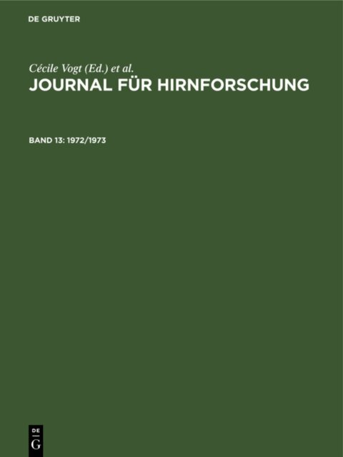 J. Szentagothai, W. Kirsche, A. Hopf, Anthony Paris - 1972/1973, E-bok
