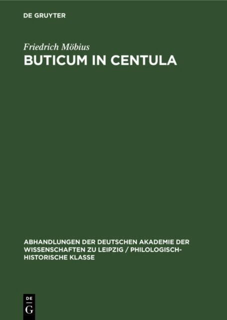 Friedrich Mobius - Buticum in Centula, E-bok