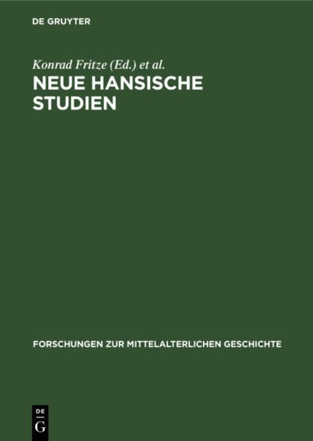 Erhard Voigt, Johannes Schildhauer, Eckhard Muller-Mertens, Konrad Fritze - Neue Hansische Studien, E-bok