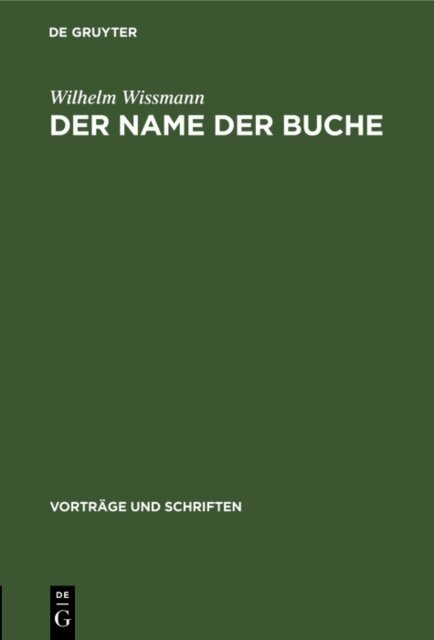 Wilhelm Wissmann - Name der Buche, E-bok