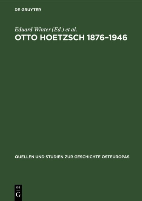 Heinz Lemke, Eduard Winter - Otto Hoetzsch 1876-1946, E-bok