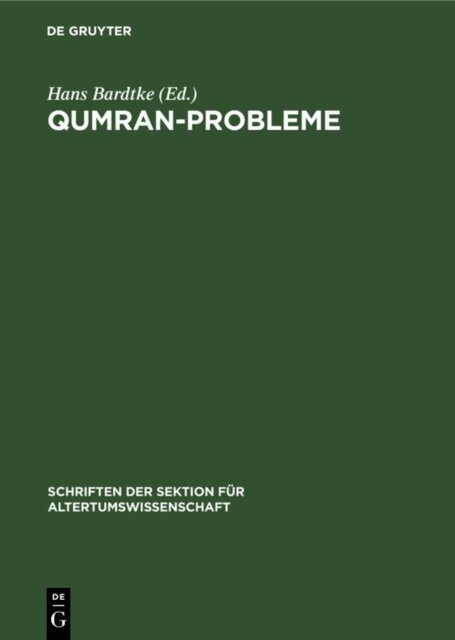 Hans Bardtke - Qumran-Probleme, E-bok