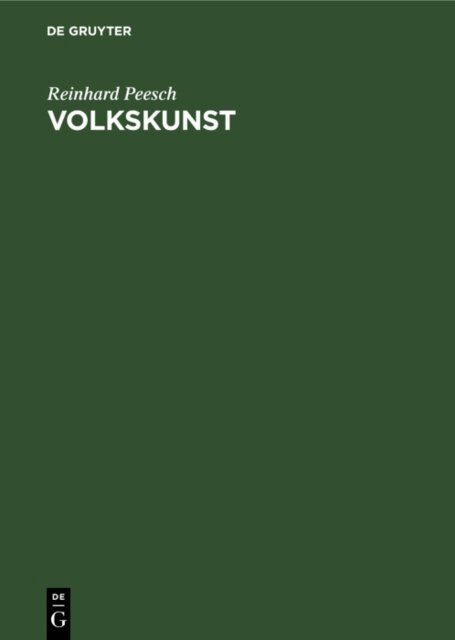 Reinhard Peesch - Volkskunst, E-bok