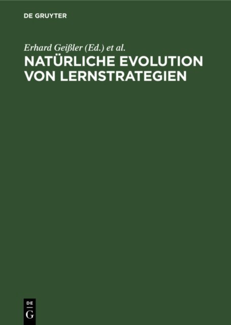 Gunter Tembrock, Erhard Geiler - Naturliche Evolution von Lernstrategien, E-bok