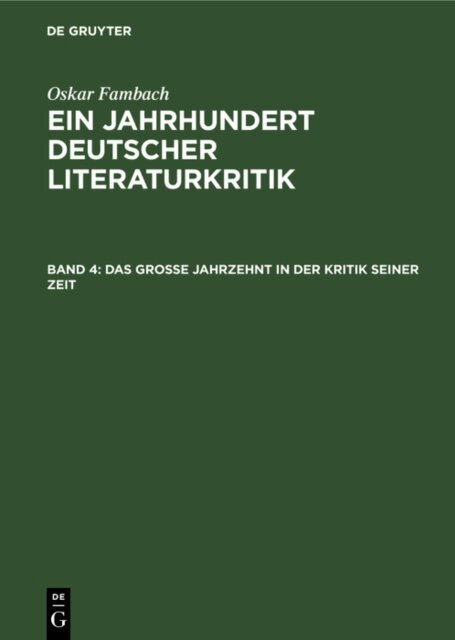 Oskar Fambach - grosse Jahrzehnt in der Kritik seiner Zeit, E-bok