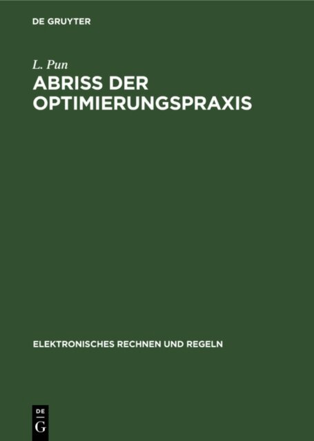 L. Pun - Abriss der Optimierungspraxis, E-bok