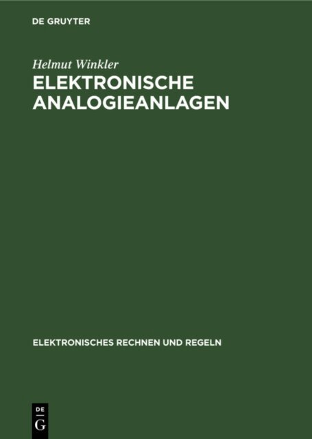 Helmut Winkler - Elektronische Analogieanlagen, E-bok