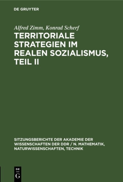 Konrad Scherf, Alfred Zimm - Territoriale Strategien im realen Sozialismus, Teil II, E-bok
