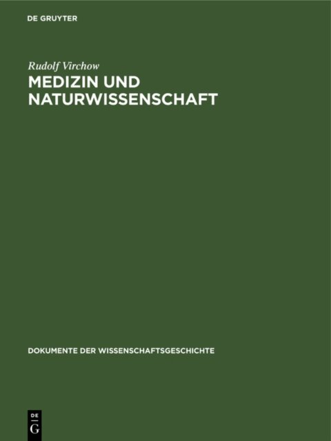 Rudolf Virchow - Medizin und Naturwissenschaft, E-bok