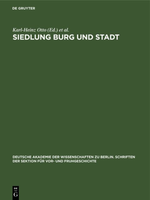 Joachim Herrmann, Karl-Heinz Otto - Siedlung Burg und Stadt, E-bok