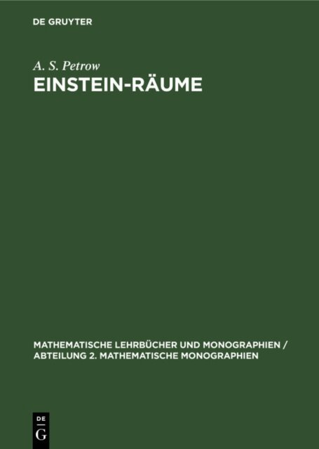 A. S. Petrow - Einstein-Raume, E-bok