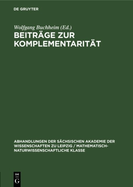 Wolfgang Buchheim - Beitrage zur Komplementaritat, E-bok