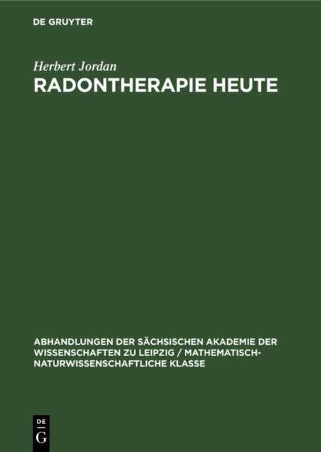 Herbert Jordan - Radontherapie heute, E-bok
