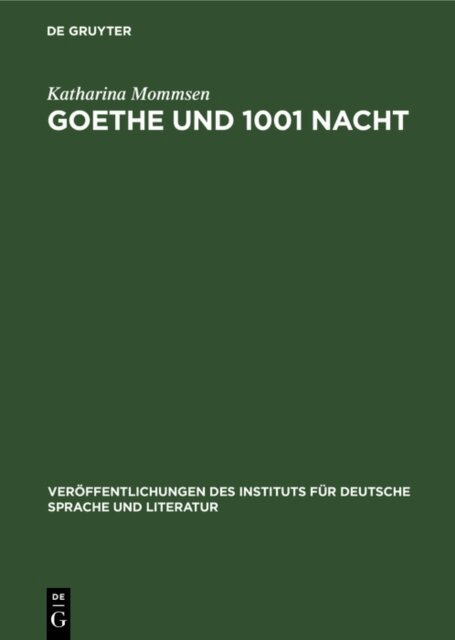 Katharina Mommsen - Goethe und 1001 Nacht, E-bok