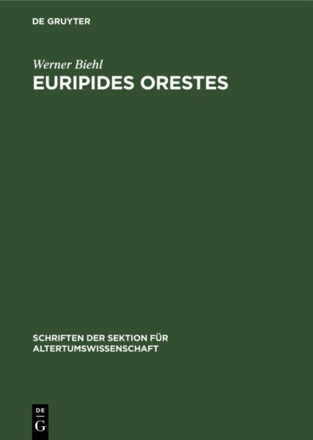 Werner Biehl - Euripides Orestes, E-bok