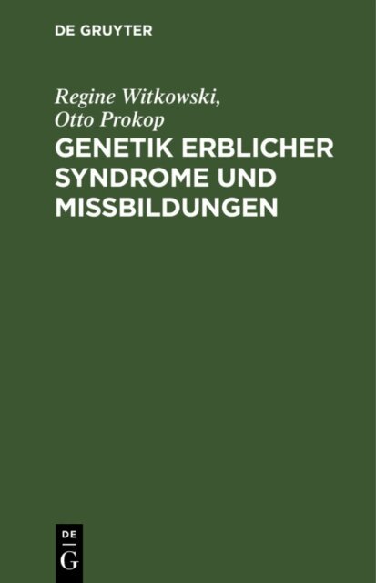 Genetik erblicher Syndrome und Mibildungen, E-bok