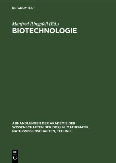 Manfred Ringpfeil - Biotechnologie, E-bok
