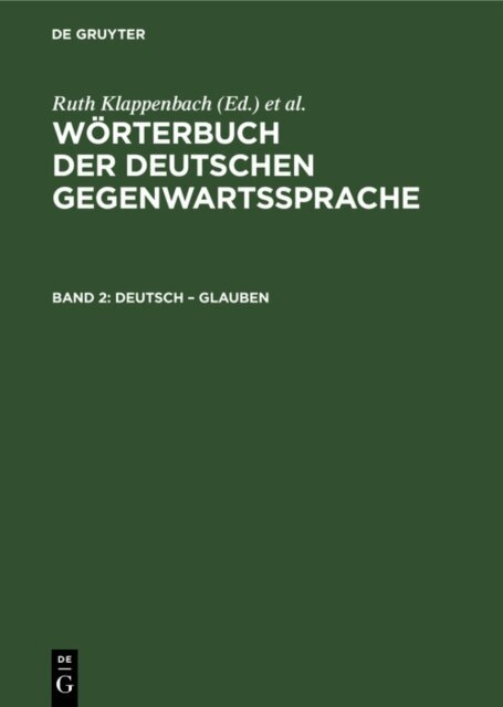 G. Kempcke, H. Malige-Klappenbach, R. Klappenbach - Deutsch - Glauben, E-bok