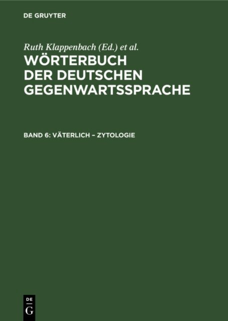 H. Malige-Klappenbach, R. Klappenbach, G. Kempcke - vaterlich - Zytologie, E-bok