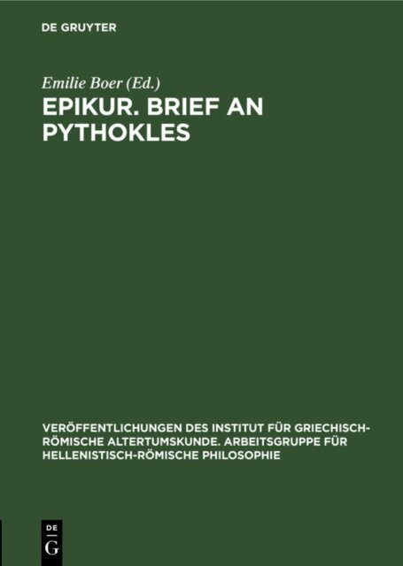Emilie Boer - Epikur. Brief an Pythokles, E-bok