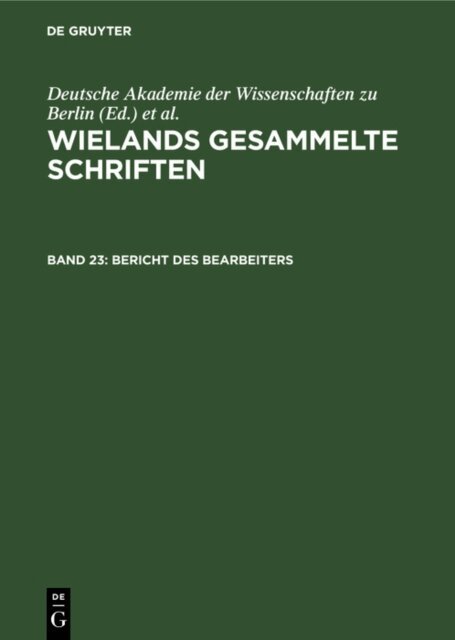 Hans Werner Seiffert, Deutsche Akademie der Wissenschaften zu Berlin - Bericht des Bearbeiters, E-bok