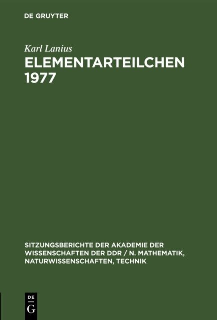 Karl Lanius - Elementarteilchen 1977, E-bok