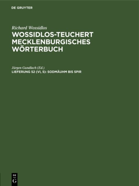 Jurgen Gundlach - Sodmauhm bis Spir, E-bok