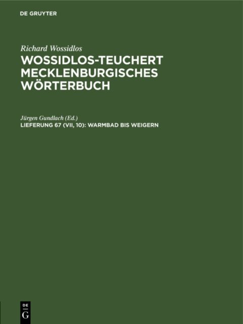Jurgen Gundlach - Warmbad bis weigern, E-bok