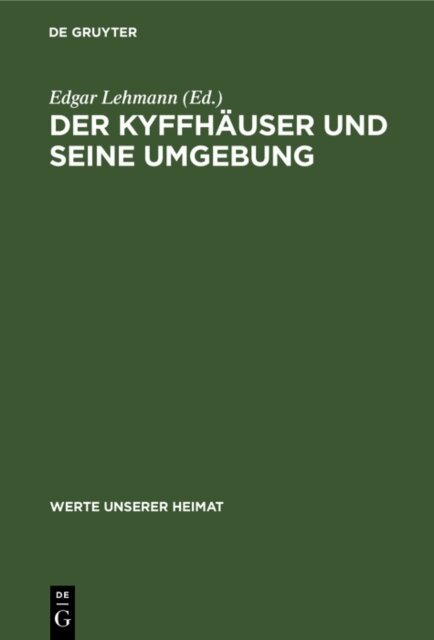 Edgar Lehmann - Kyffhauser und seine Umgebung, E-bok