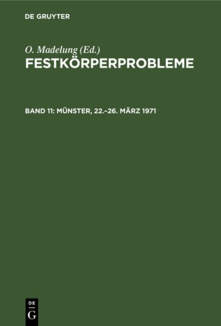 O. Madelung - Munster, 22.-26. Marz 1971, E-bok