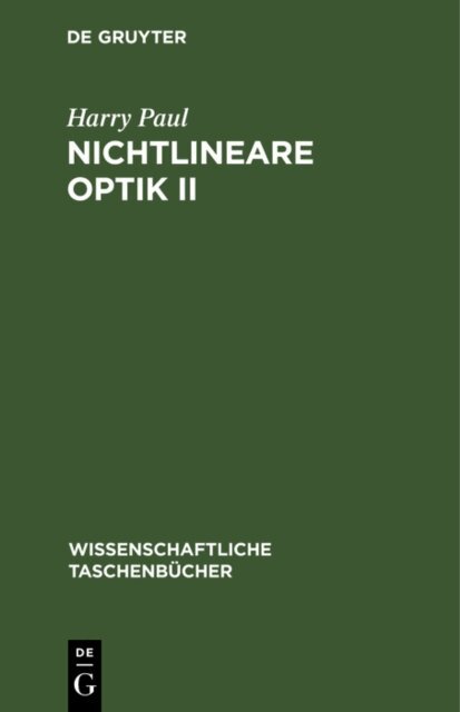 Harry Paul - Nichtlineare Optik II, E-bok