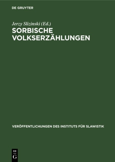 Jerzy Slizinski - Sorbische Volkserzahlungen, E-bok