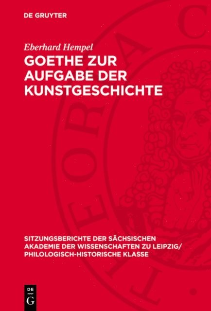 Eberhard Hempel - Goethe zur Aufgabe der Kunstgeschichte, E-bok