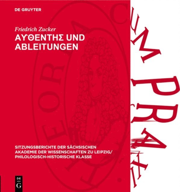 Friedrich Zucker - ΑϒΘΕΝΤΗΣ und Ableitungen, E-bok